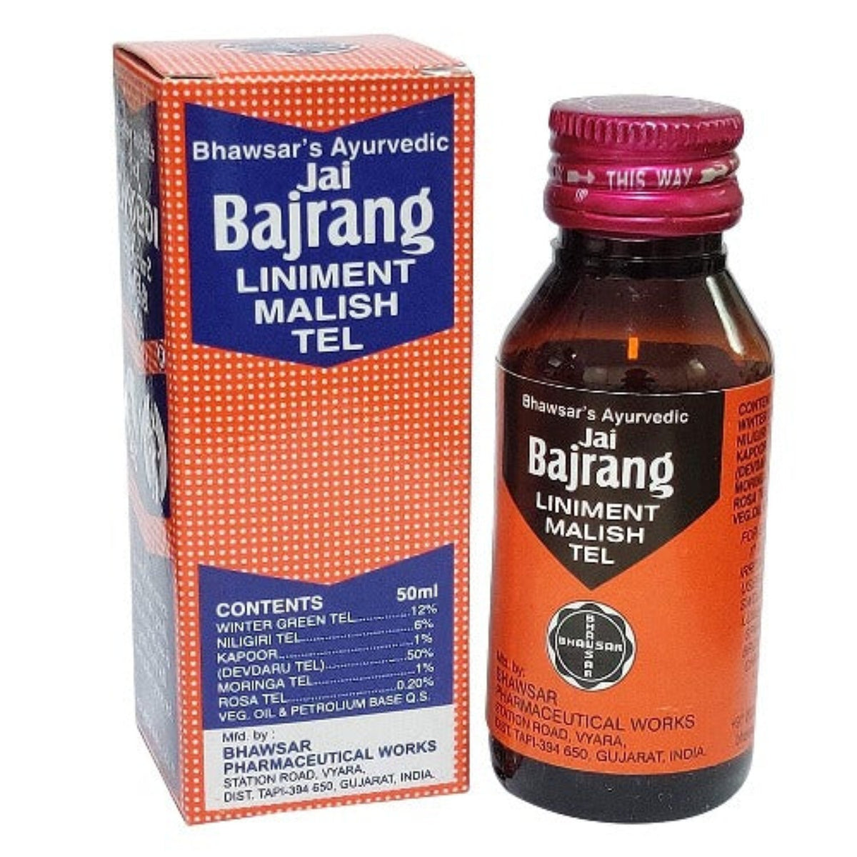 Bhawsar Chemicals Ayurvedic Bajrang Tel Aches & Pains,Arthritis,Body Pain Relief Massage Liniment Oil