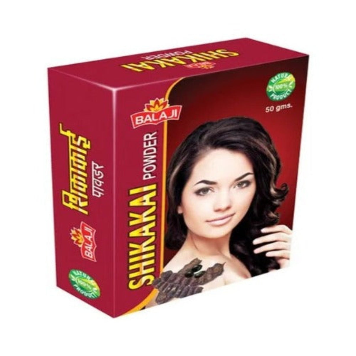 Balaji Ayurvedic Sansthan 100% Natural Shikakai Hair For People With A Sensitive Scalp,Improves Hair Strength And Helps Combat Dandruff Powder 100 G