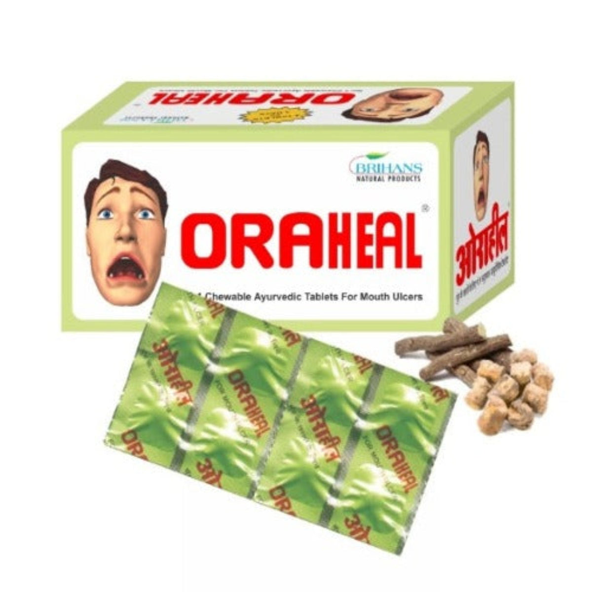 Brihans Natural Ayurvedic Oraheal Mouth Ulcer 8 X 20 Tablets