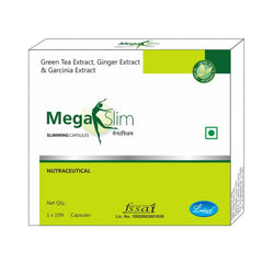 Megaslim Slimming Capsules Enriched With Green Tea Extract,Ginger Extract & Garcinia Extract Helps To Weight Loss Fat Burner (A Natural Source Of Antioxidants) 10 Capsules Pack 5