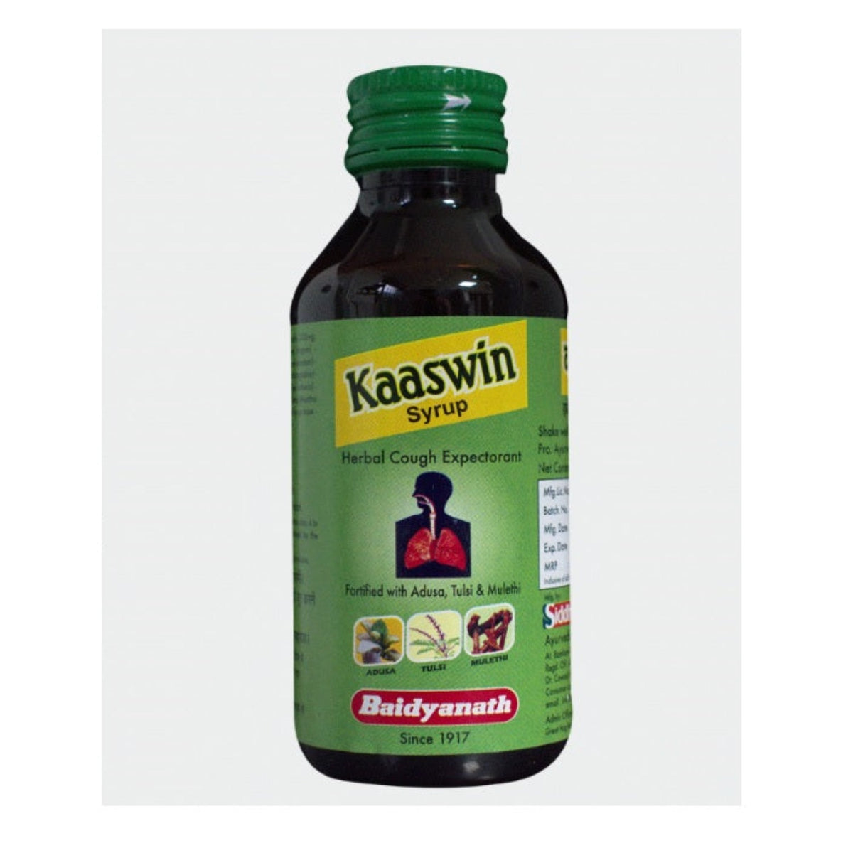 Baidyanath Ayurvedic Kaaswin Herbal Cough Syrup