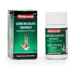 Baidyanath Ayurvedic Guduchi (Giloy) Ghanbati Helps Boost Immunity 60 Tablets