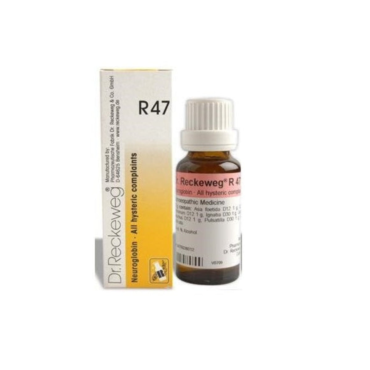 Dr Reckeweg Homoeopathy R47 All Hysteric Complaints Drops 22 ml