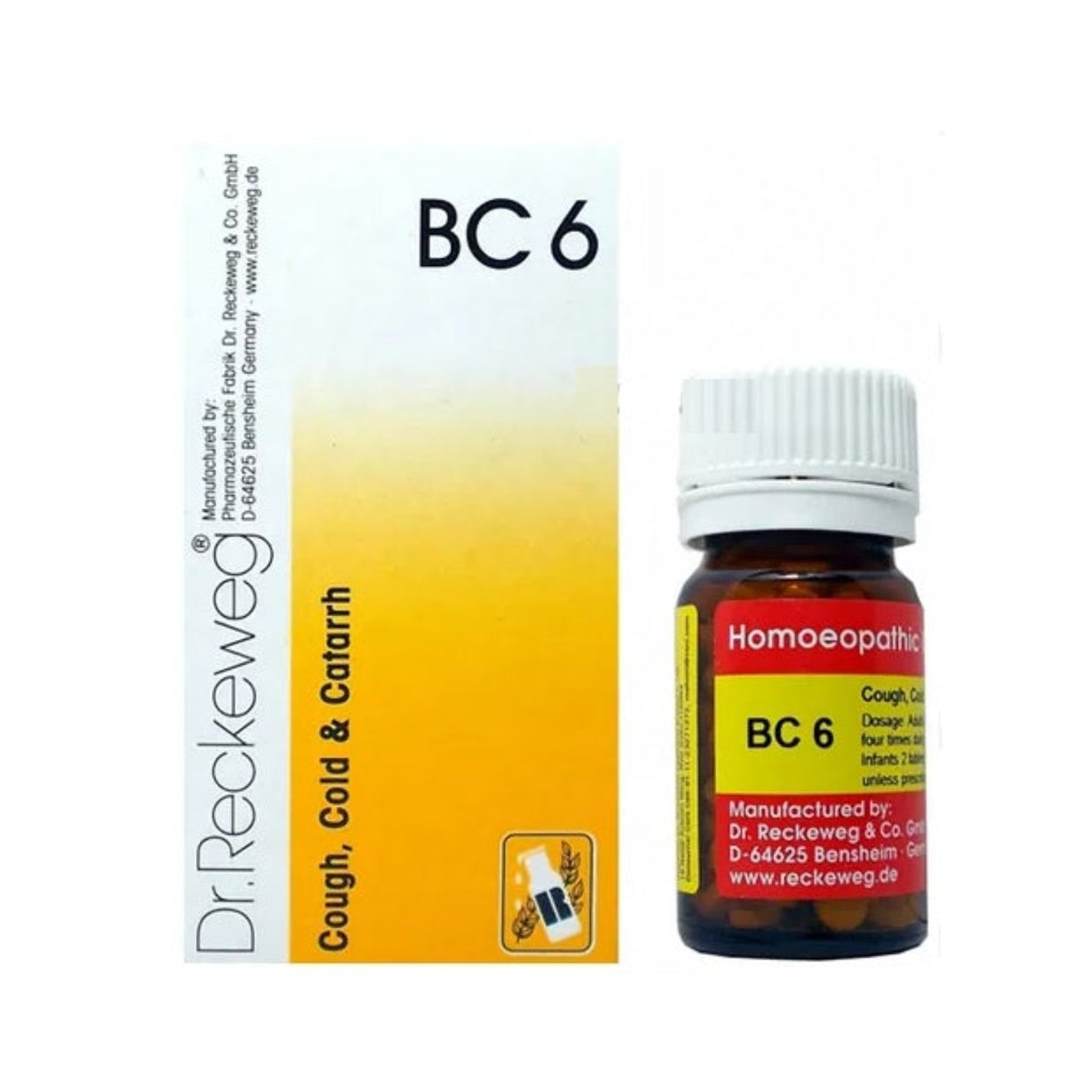 Dr Reckeweg Homoeopathy Cough,Cold & Catarrh Bio-Combination 6 (BC 6) 20gm Tablet