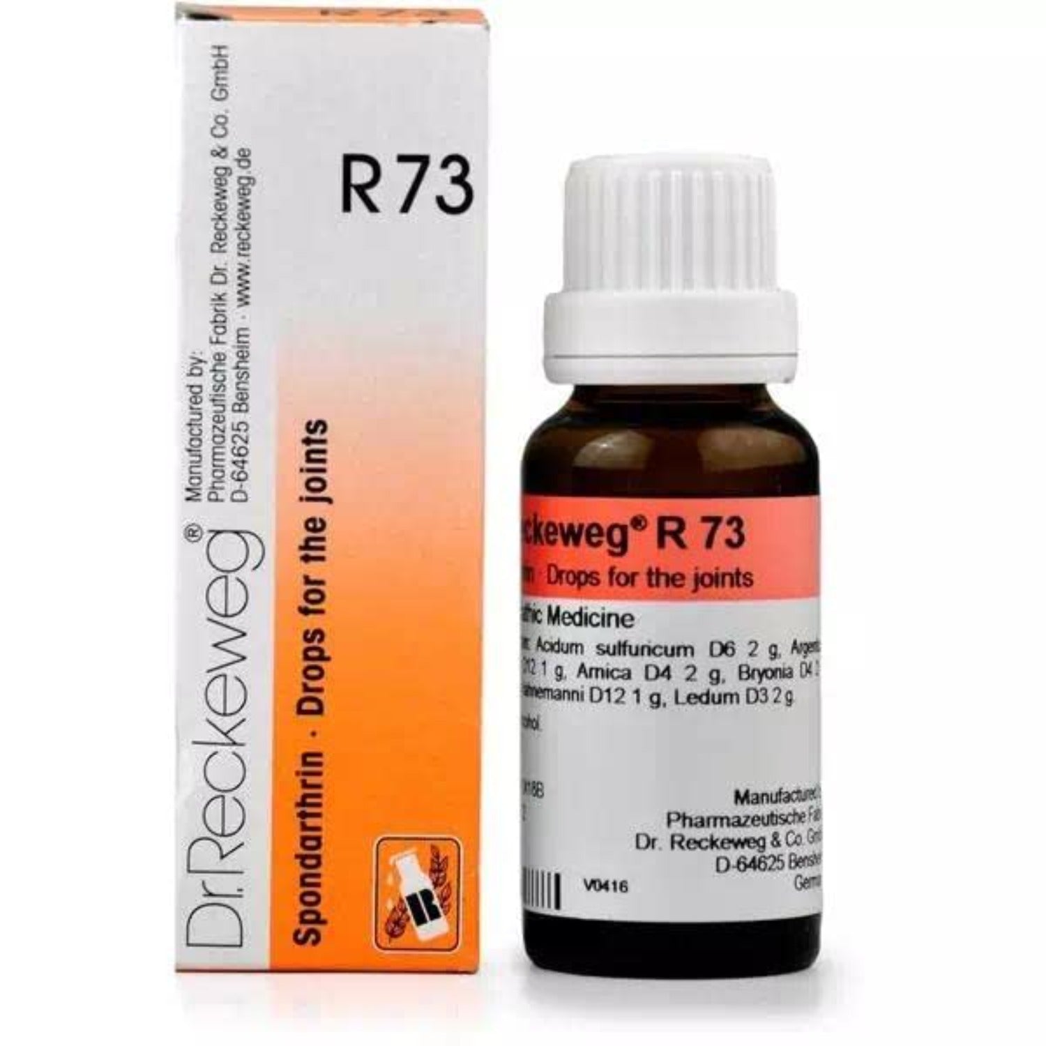 Dr Reckeweg Homoeopathy R73 Joint Pain Drops 22 ml