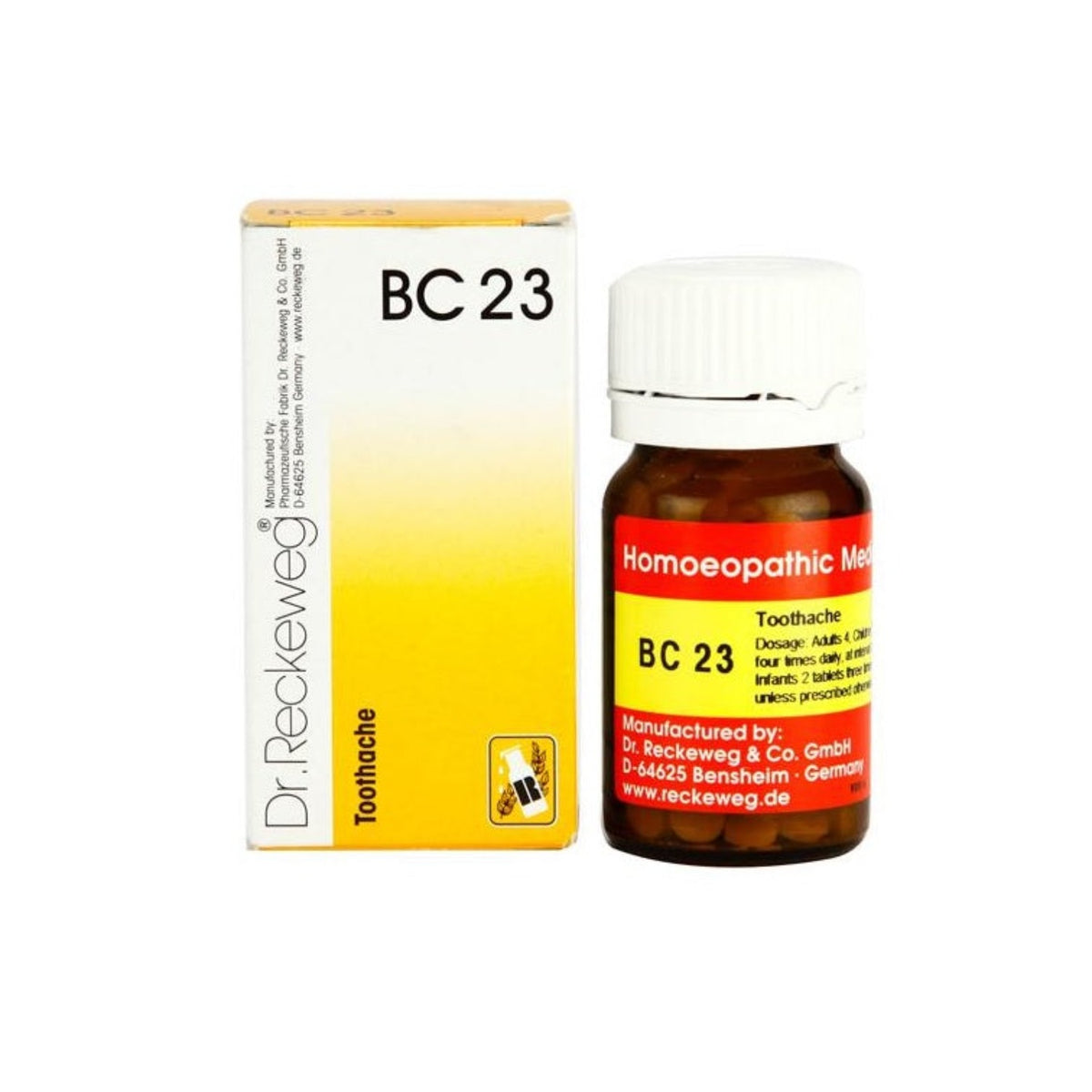Dr Reckeweg Homoeopathy Toothache Bio-Combination 23 (BC 23) 20gm Tablet