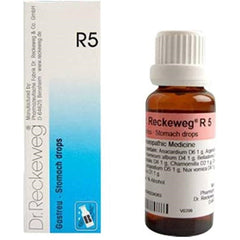 Dr. Reckeweg Homoeopathy R5 Gastreu - Stomach and Digestion Drops 22 ml