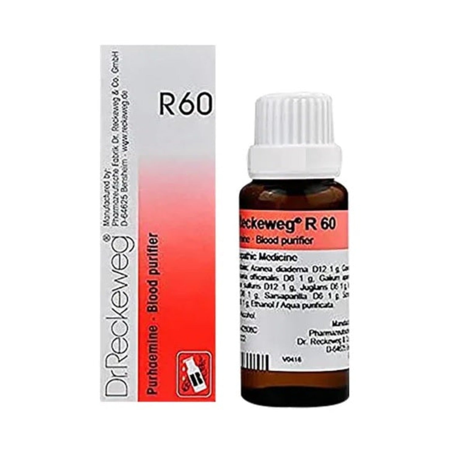 Dr Reckeweg Homoeopathy R60 Blood Purifier Drops 22 ml