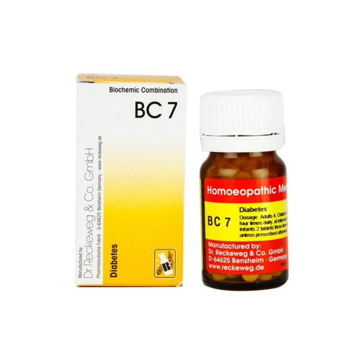 Dr. Reckeweg Homoeopathy Diabetes Bio-Combination 7 (BC 7) 20gm Tablet