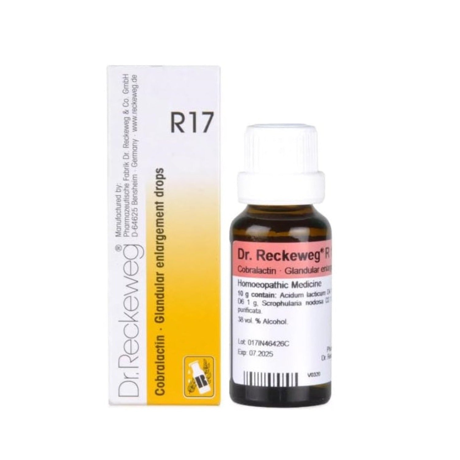 Dr Reckeweg Homoeopathy R17 Glandular Enlargement Drops 22 ml