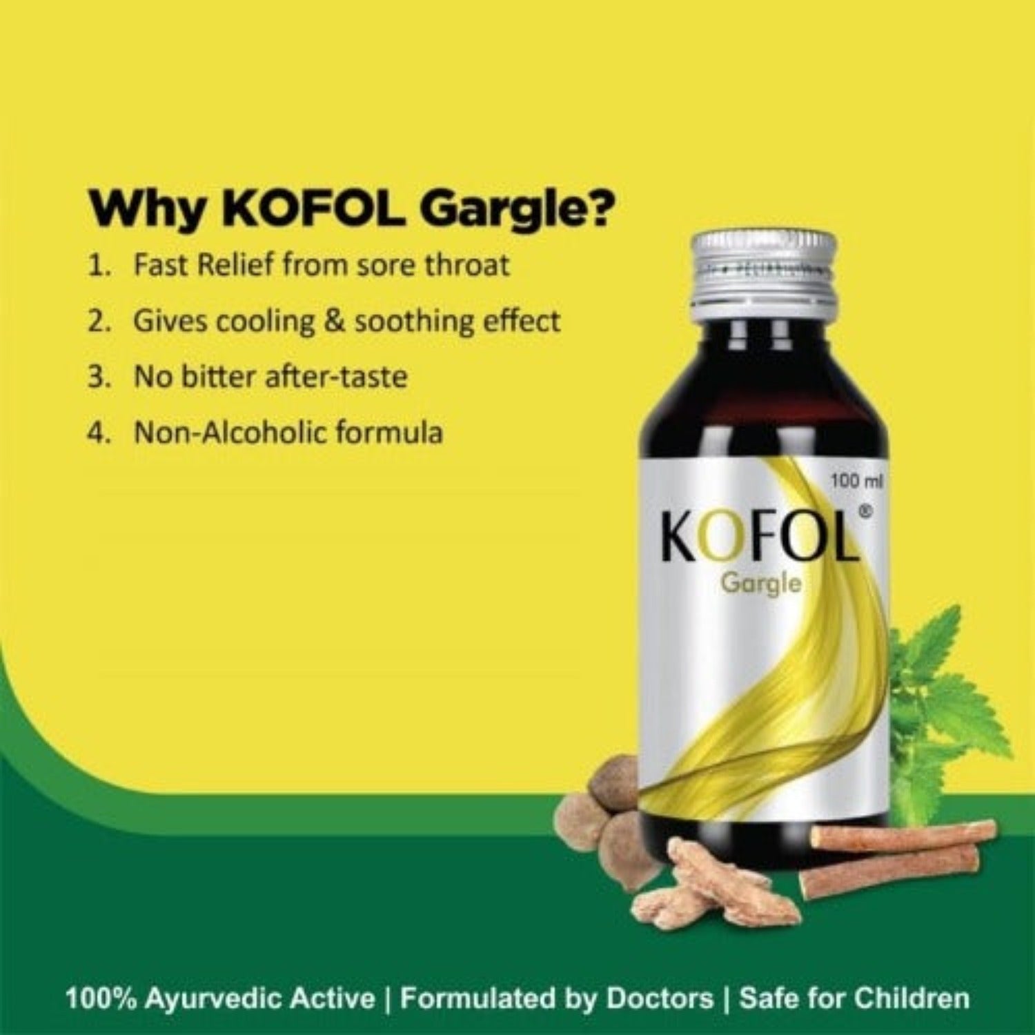 Charak Ayurvedic Kofol Gargle For Cough & Cold And Sore Throat 100 ml