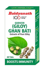 Baidyanath Ayurvedic Guduchi (Giloy) Ghanbati Helps Boost Immunity 60 Tablets