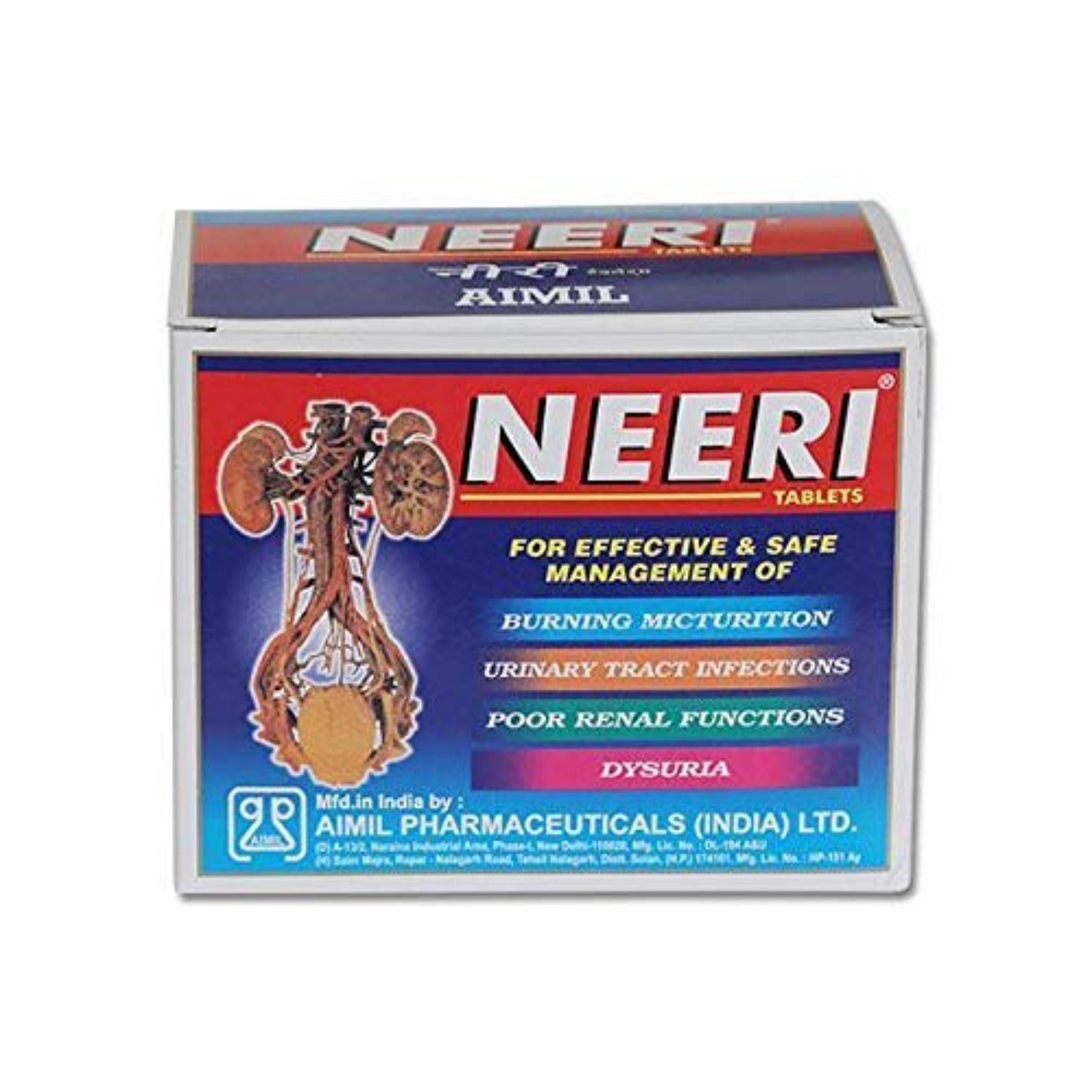 Aimil Ayurvedic Neeri for Kidney Health Useful in Urinary Tract Infections (UTI) Kft Syrup,Syrup & Tablet