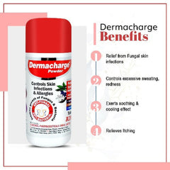 Aimil Ayurvedic Dermacharge Talc Powder For Skin Infection And Allergies Powder