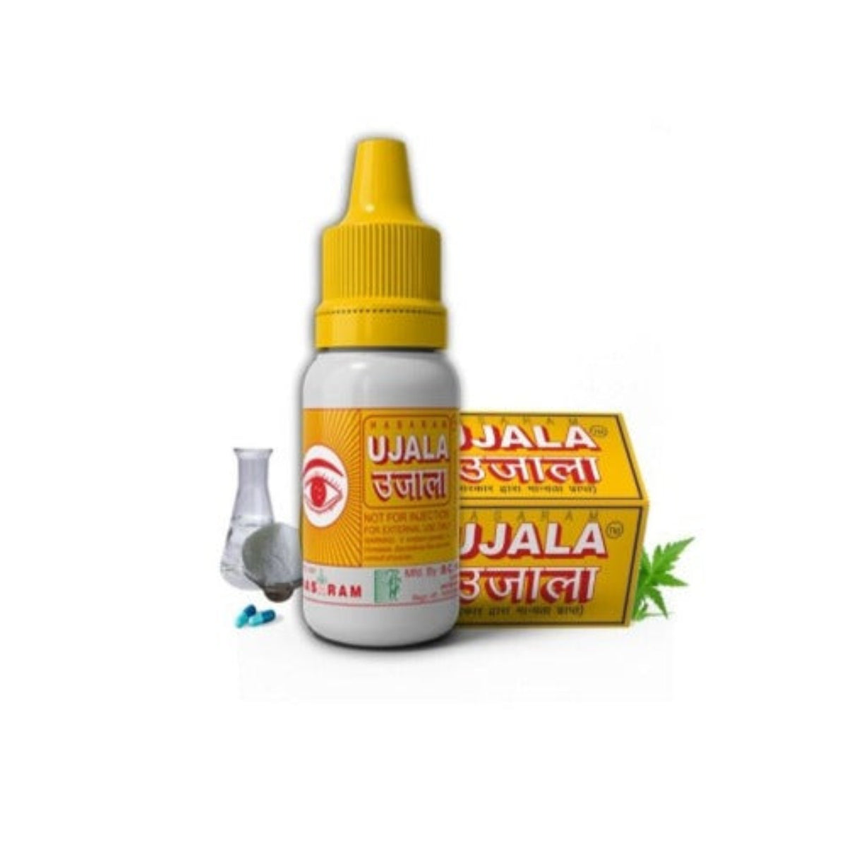 B.C.Hasaram & Sons Ujala Drops Ayurvedic Ujala Eye Drops,Organic 100% Natural & Pure Herbs,Ayurvedic Eye Drops For Refreshing,Fights Dry Eyes,Helpful For Eye Health