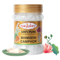 Mangalam 100% Pure Bhimseni Camphor Block pieces Bottle Jar