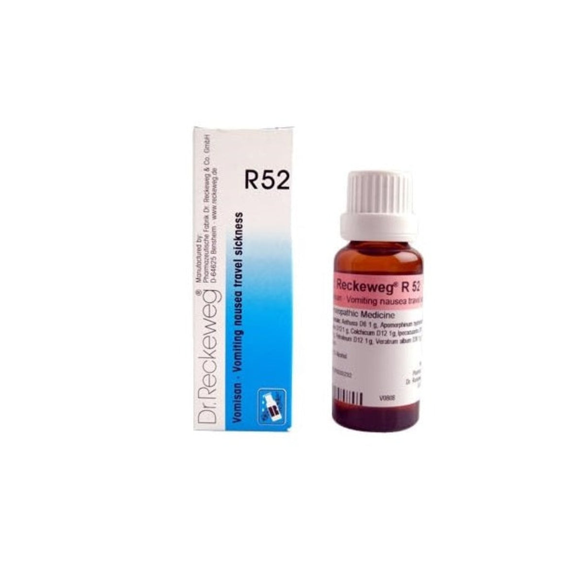 Dr Reckeweg Homoeopathy R52 Travel Sickness Drops 22 ml