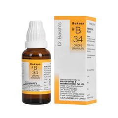 Bakson's Homoeopathy B34 (B-34) Tumour For Anomalous Growths & Tumours Drops 30ml