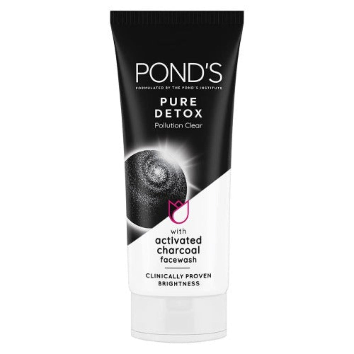 POND'S Pure Detox Face Wash Daily Exfoliating & Brightening Cleanser Deep Cleans Oily Skin With Activated Charcoal for Fresh Glowing Skin