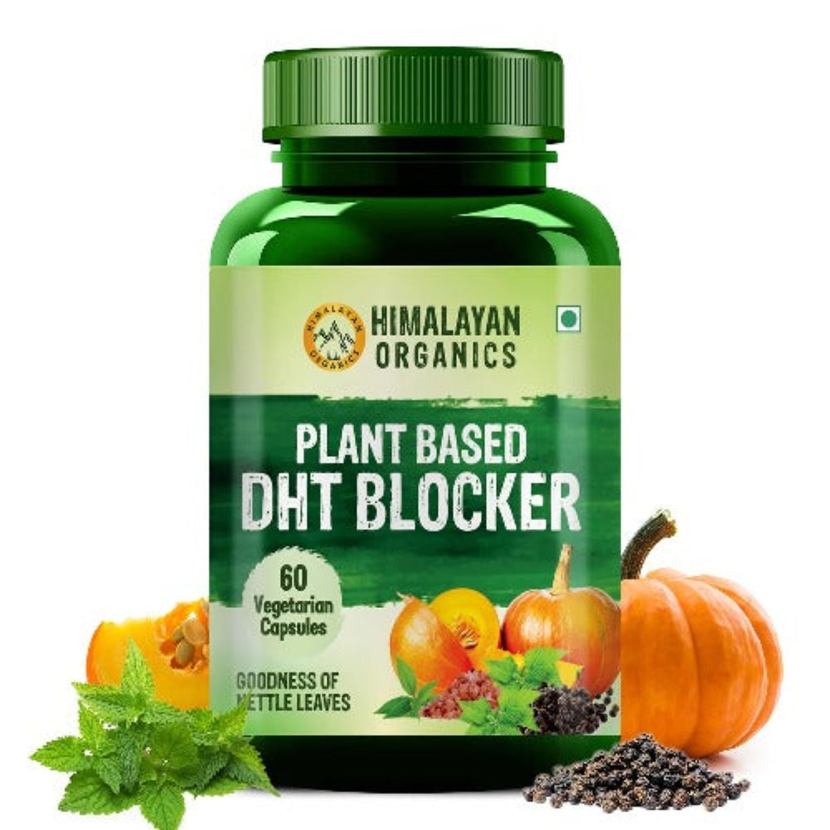 Himalayan Organics Plant Based DHT Blocker Nettle Extract 60 Vegetarian Capsules