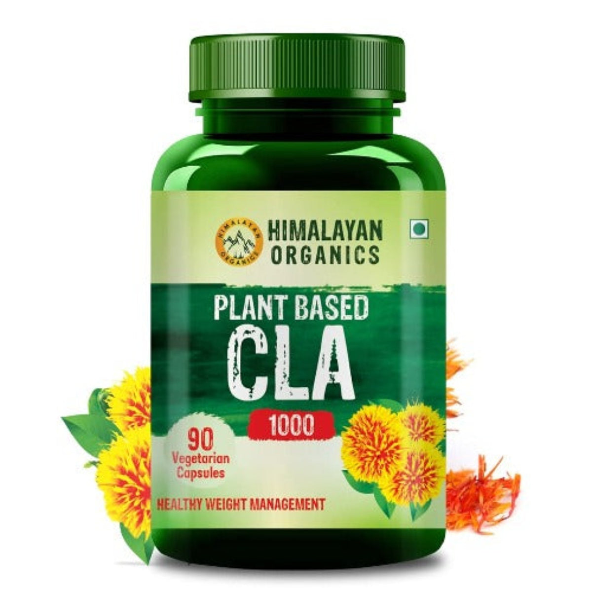 Himalayan Organics Plant Based CLA 1000 Fat Burner Supplement 90 Vegetarian Capsules
