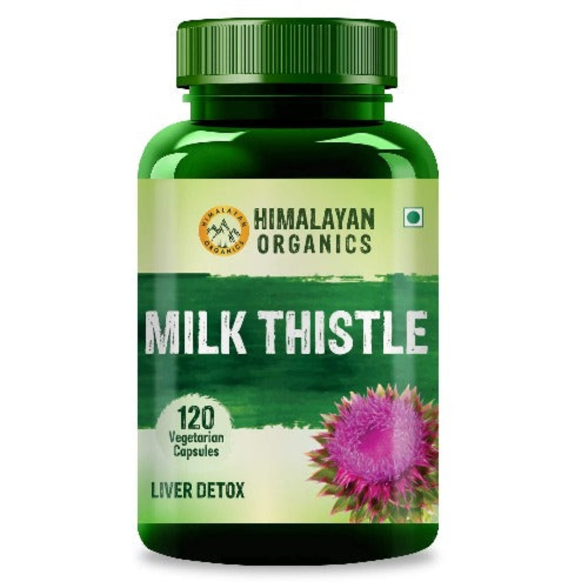 Himalayan Organics Milk Thistle Extract Detox Supplement For Men And Women With 800Mg Of Silybum Marianum For Healthy Liver Helps in Cleanse Liver 60 Vegetarian Capsules