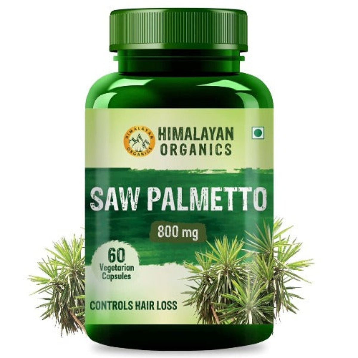 Himalayan Organics Saw Palmetto Extract Capsules For Hair Growth 800mg 60 Vegetarian Capsules