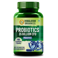 Himalayan Organics Probiotics Supplement 35 Billion CFU For Women & Men,16 Strains With Prebiotics 100 Vegetarian Capsules
