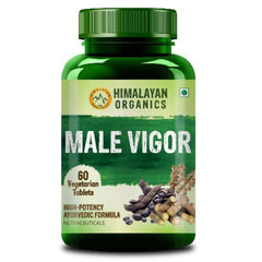Himalayan Organics Male Vigor Supplement With Gokshur,Guduchi,Safed Musli,Mucuna Pruriens,Ashwagandha Extract 60 Vegetarian Tablets