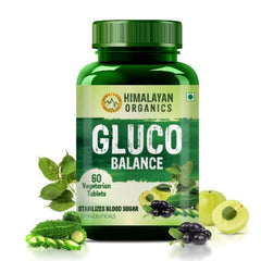 Himalayan Organics Plant Based Gluco Balance With Jamun,Bittermelon,Amla,Gudmar,Chirayta Extracts 60 Vegetarian Tablets