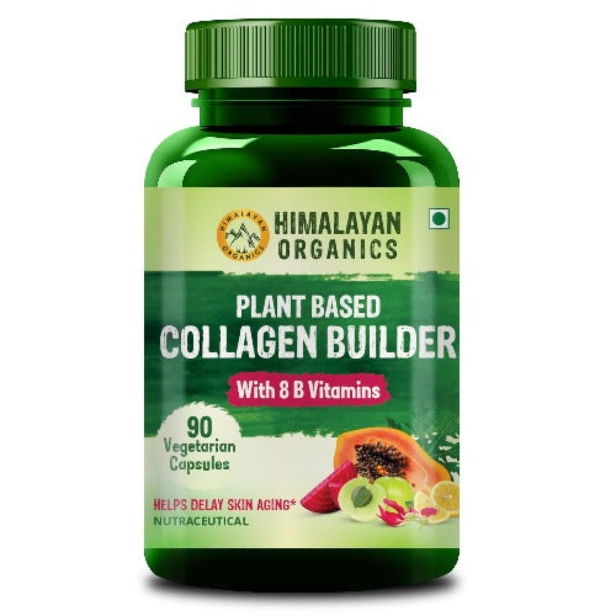 Himalayan Organics Plant Based Collagen Builder For Hair And Skin With Biotin And Vitamin C 90 Vegetarian Capsules