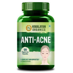 Himalayan Organics Anti-Acne Supplement For Clear Glowing Skin Antioxidant Rich Blood Purifier Skin Wellness 120 capsules