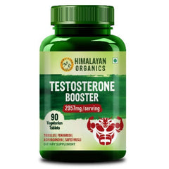 Himalayan Organics Testosterone Booster Supports Muscle & Energy Boost With Vitamin D3,Magnesium,Zinc,Tribulus,Ashwagandha & Safed Musli 90 Vegetarian Tablets