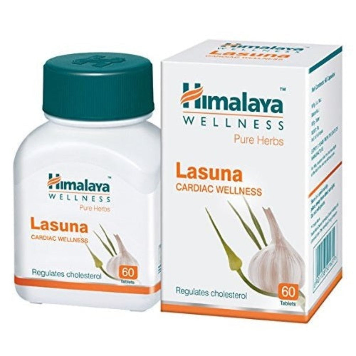 Himalaya Pure Herbs Cardiac Wellness Herbal Ayurvedic Lasuna Regulates Cholesterol 60 Tablets