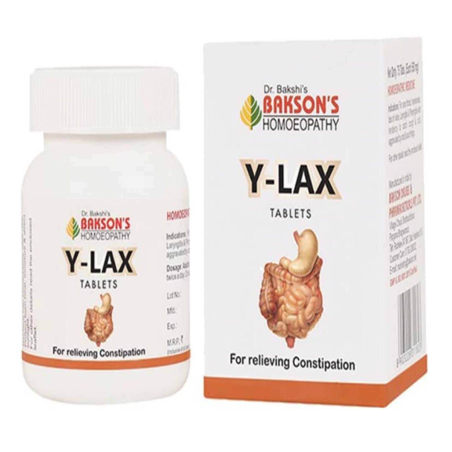 Bakson's Homoeopathy Y-Lax For Relieving Constipation Tablet