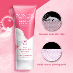 Ponds Bright Beauty Spotless Glow Face wash Foam With Vitamin B3
