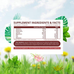 Himalayan Organics Plant Based Bone Strength Supplement Calcium,Magnesium & Zinc 60 Vegetarian Capsules