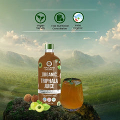 Himalayan Organics Органический сок трифалы поддерживает обмен веществ и иммунитет Натуральный органический сок холодного отжима с антиоксидантами (1 л)