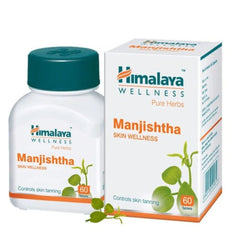 Himalaya Pure Herbs Skin Wellness Herbal Ayurvedic Manjishtha Controls Skin Tanning 60 Tablets