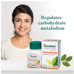 Himalaya Pure Herbs Metabolic Wellness Herbal Ayurvedic Meshashringi Regulates Carbohydrate Metabolism 60 Tablets