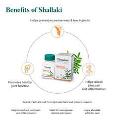 Himalaya Pure Herbs Bone & Joint Wellness Herbal Ayurvedic Shallaki Reduces Pain And Inflammation 60 Tablets