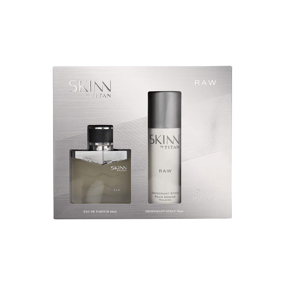 Skinn By Titan Men's Raw Coffret Liquid Perfume Spray and Deodorant 125 ml