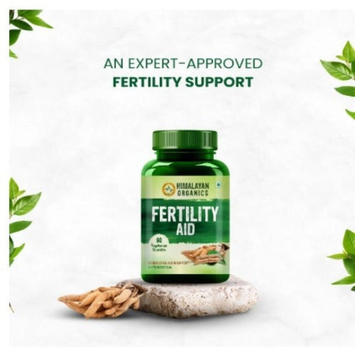 Himalayan Organics Fertility Aid Supplement Supports Daily Nutrition For Better Fertility Maintains Reproductive Health (60 Capsules)