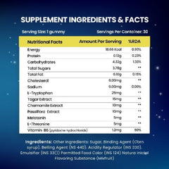 Himalayan Organics Melatonin Tagar + Chamomile Extract Gummies Sleep Faster & Longer Non-addictive Formula Soothing Sleep Support (30 Gummies)
