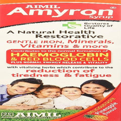Aimil Ayurvedic Amyron Multivitamins Syrup For Men & Women With 34 Ingredients Reduce Tiredness & Fatigue Improves Hemoglobin Level Tablet & Syrup