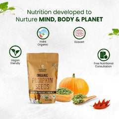 Himalayan Organics Certified Organic Pumpkin Seeds Rich in Fiber & Minerals Helps in Peaceful Sleep & Healthy Muscles 200g