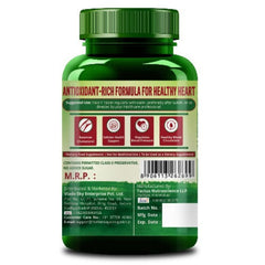 Himalayan Organics Heart Care Supplement With Arjuna Bark,Grape seed,CoQ10,Resveratrol,Cinnamon,Garlic 60 Vegetarian Tablets