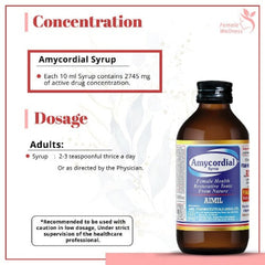 Aimil Ayurvedic Amycordial Nourishment Health Tonic For Women Effectively Maintains And Nourishes The Female System Also Supports Healthy Body Functions In Teenage Girls For Women's Wellness Forte Syrup & Fort Tablets