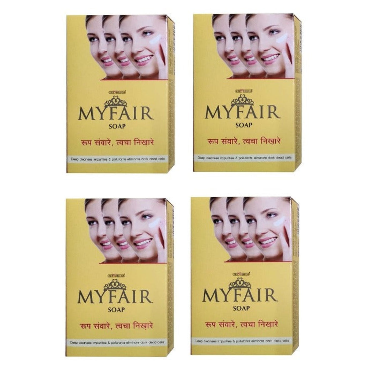 My Fair Fairness Brightness & whitening Aloe Vera Face Soap Pack of 4 x 75g