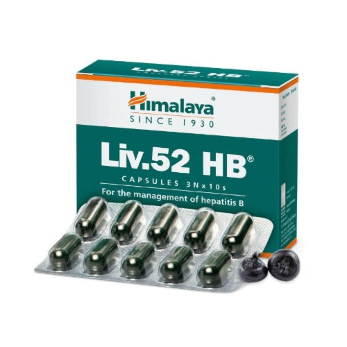 Himalaya Herbal Ayurvedic Liv.52 HB Effective Management Of Hepatitis B 3 X 10 Black Capsule